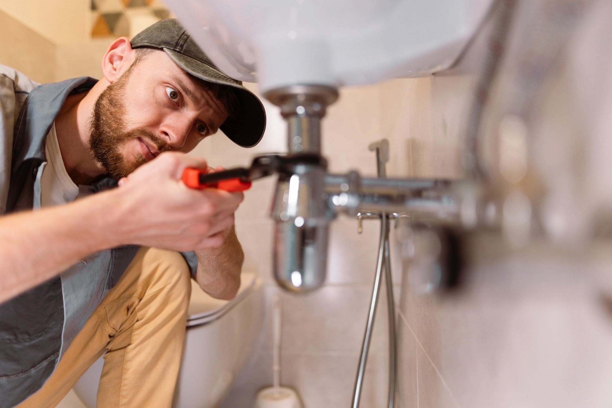 plumber at work